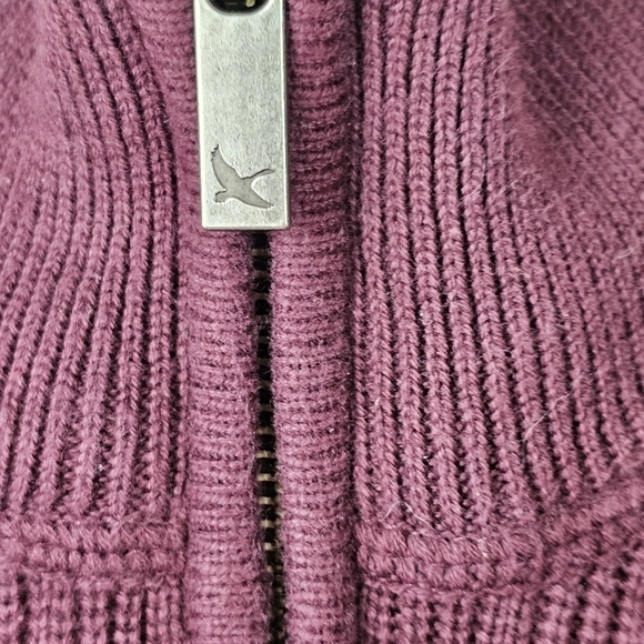 Vintage Eddie Bauer Quarter Zip Sweater XL Men’s Burgundy Business Casual fall - Picture 4 of 12